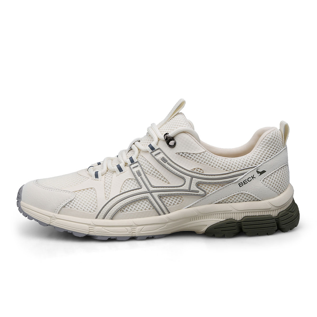 

BECK Низкие повседневные мужские кроссовки бело-серые, цвет White Gray