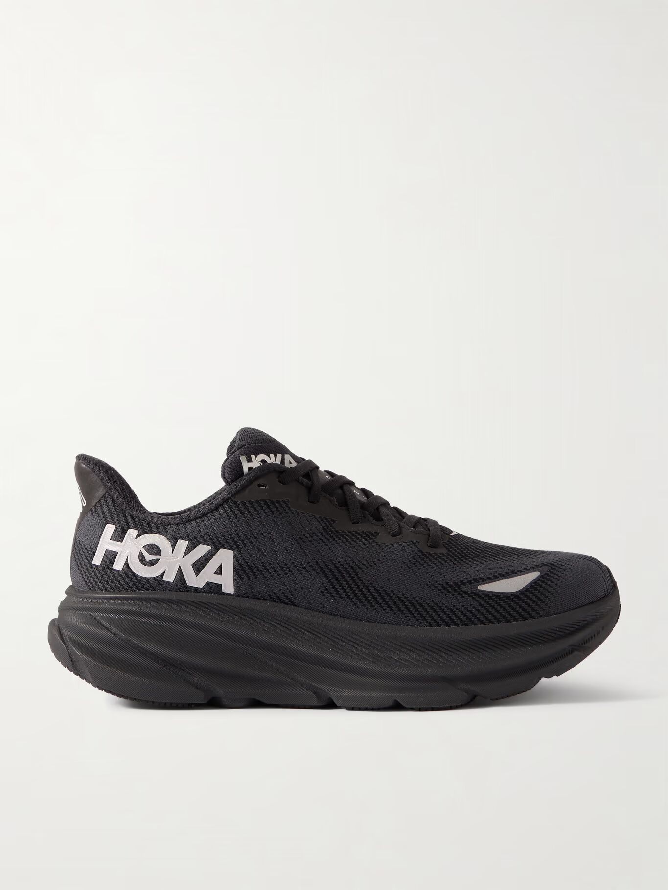 Кроссовки Clifton 9 Invisible Fit с резиновой отделкой из переработанного материала GORE-TEX HOKA, черный — фото 3