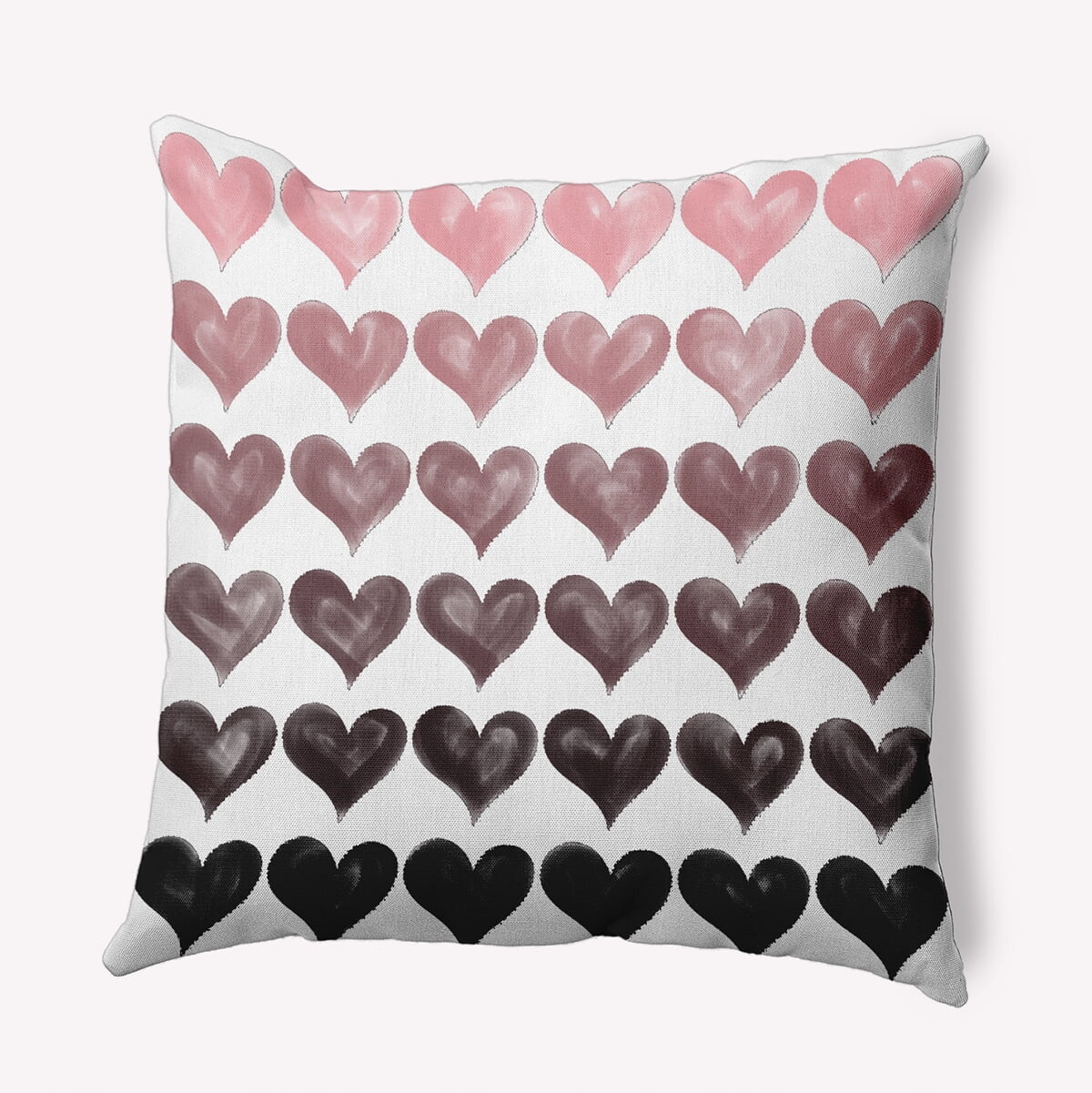 

Подушка Simply Daisy Valentines Colored Hearts Poly Accent, розовый / черный