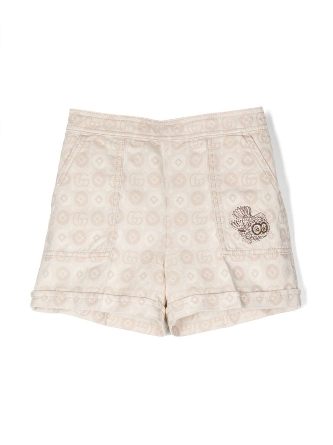 

Gucci Kids жаккардовые шорты с логотипом Double G, белый