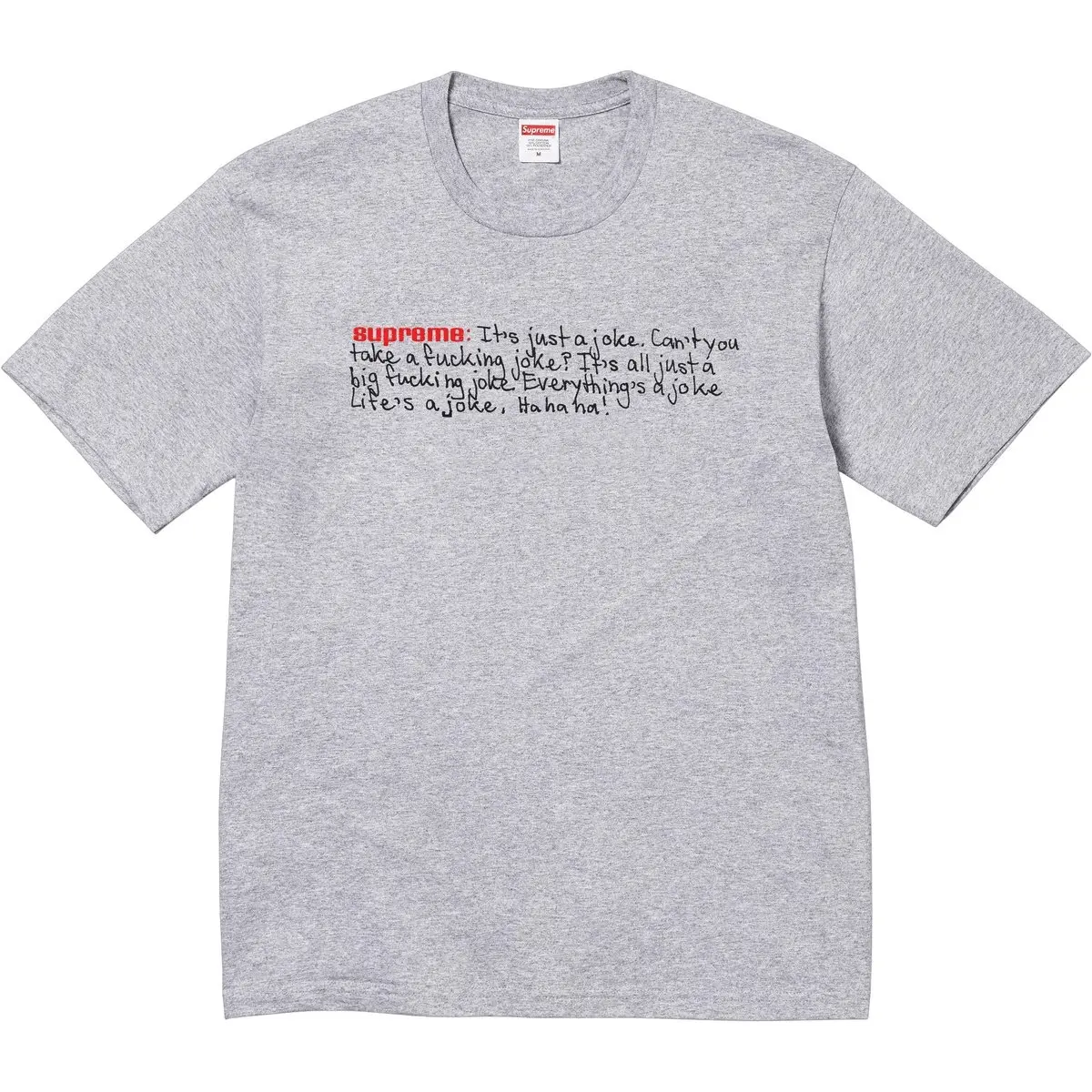 Футболка FW25 Fall T Shirt Collection WEEK7 Joke Tee Unisex Supreme, черный — фото 4