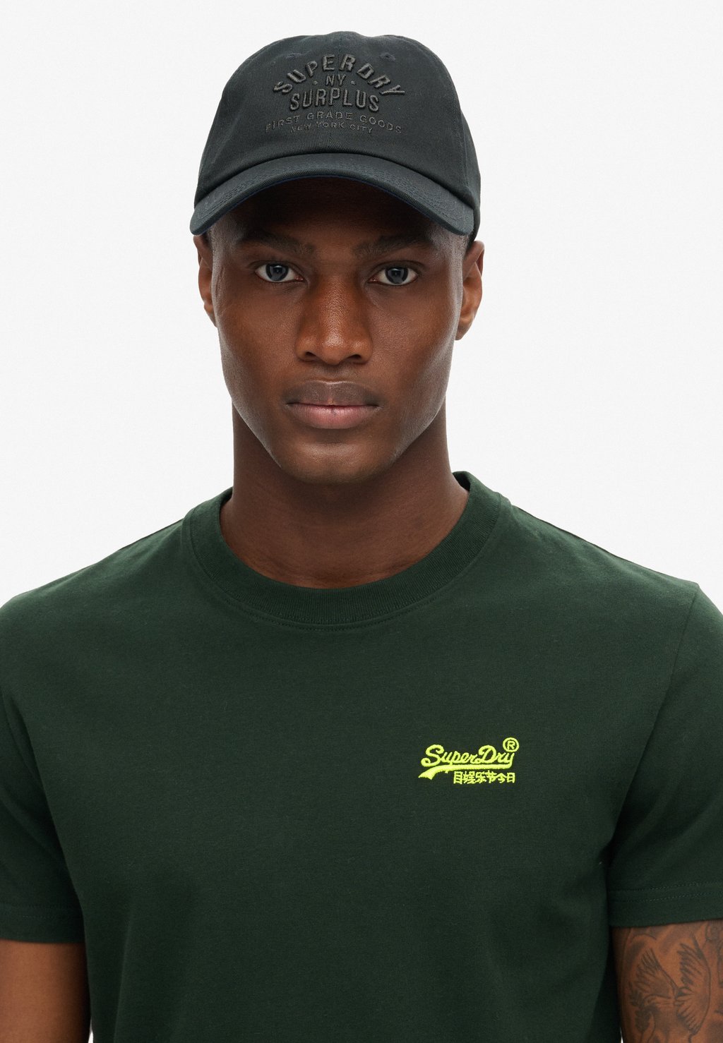 Базовая футболка VINTAGE LOGO EMB Superdry, зеленый — фото 3