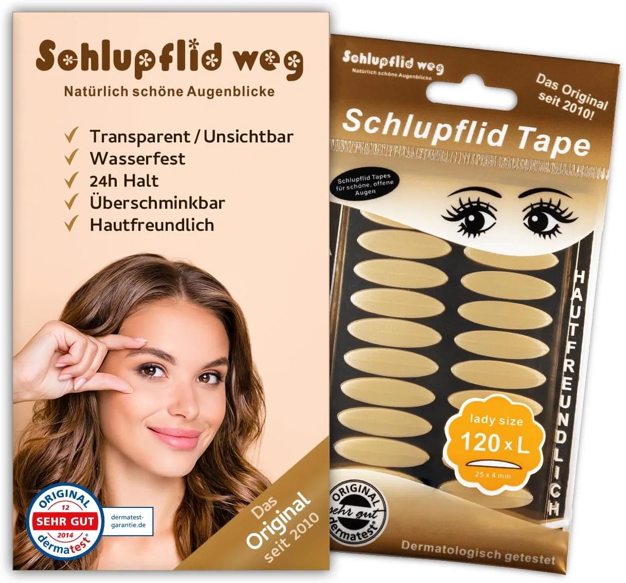 Лента для подтяжки век «lady size» (L) от EYELID TAPE Schlupflid Weg. Natürlich Schöne Augenblicke.