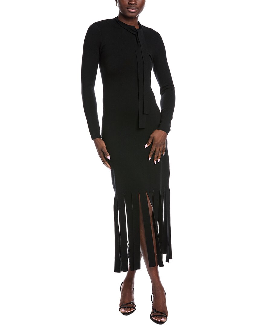 

Тери Джон от Рики Фримен Вязаное платье из смесовой шерсти Teri Jon by Rickie Freeman, черный