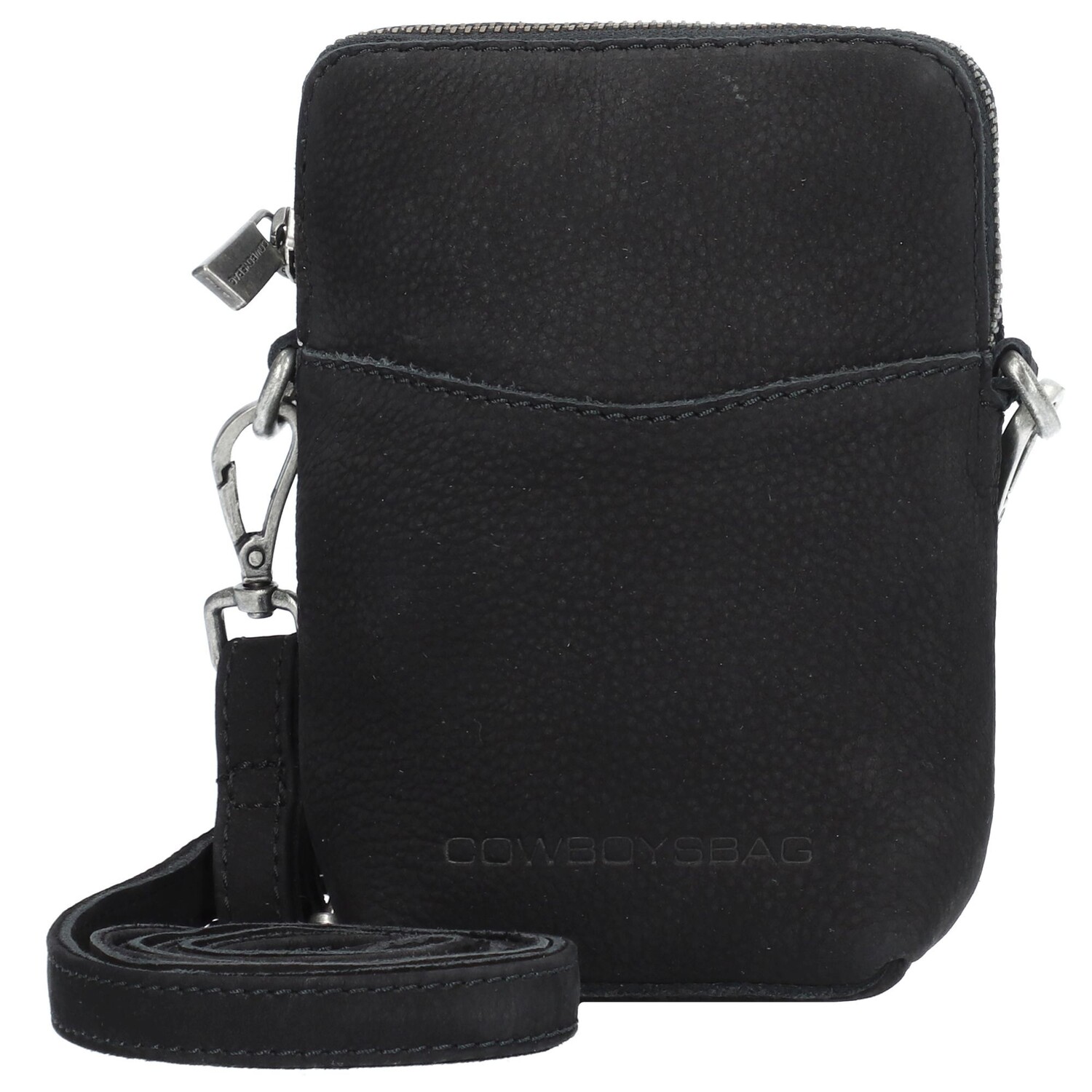 

Сумка через плечо Cowboysbag Newton Umhängetasche Leder 12 см, черный