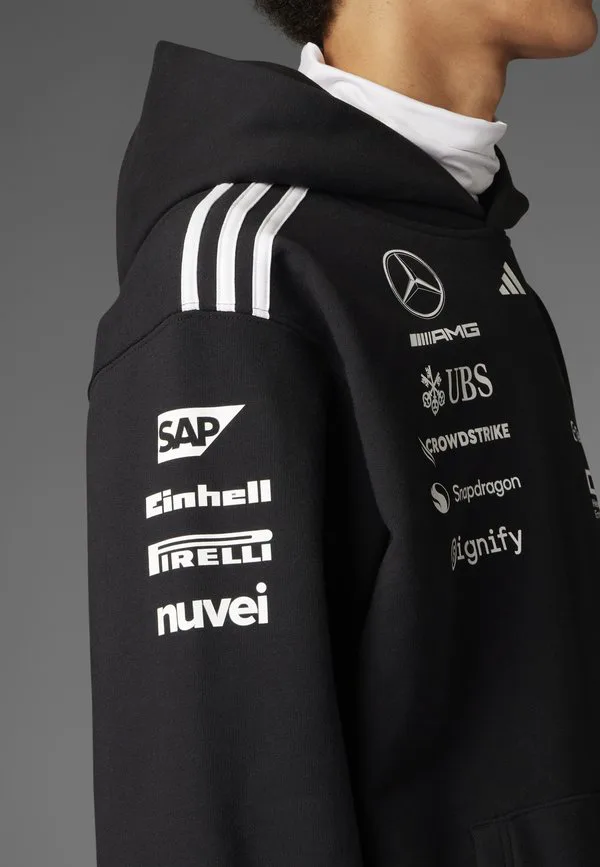 Мужская толстовка mercedes amg petronas formula one team Adidas Originals, Black White — фото 4