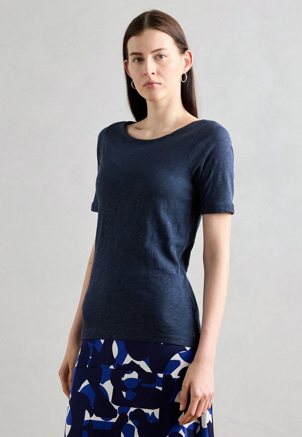 

Базовая футболка SHORT SLEEVE BOAT NECK Marc O'Polo, темно-синий