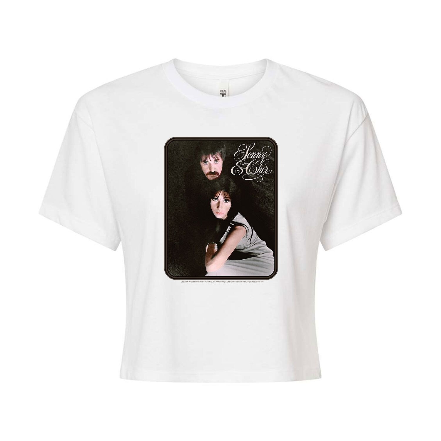 

Укороченная футболка с рисунком Sonny & Cher для юниоров Licensed Character, белый