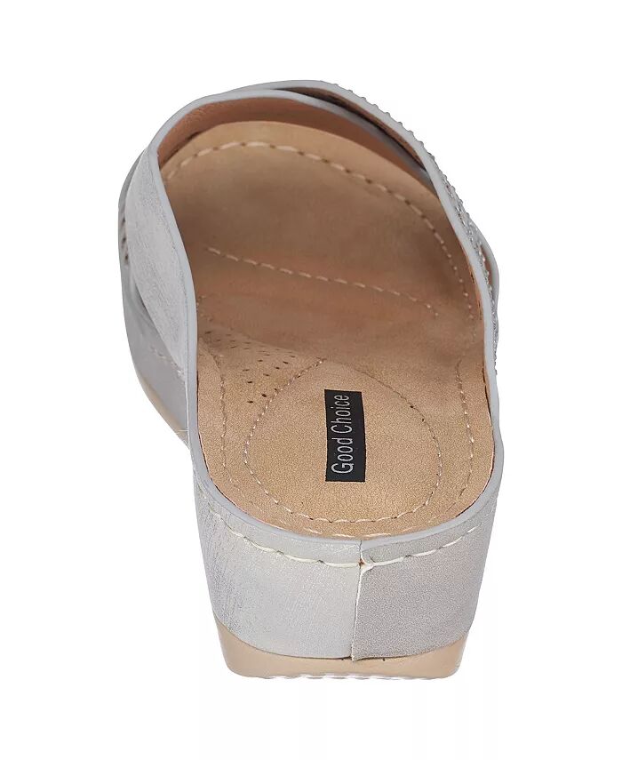 Женские босоножки Isabella на танкетке GC Shoes, серый — фото 3