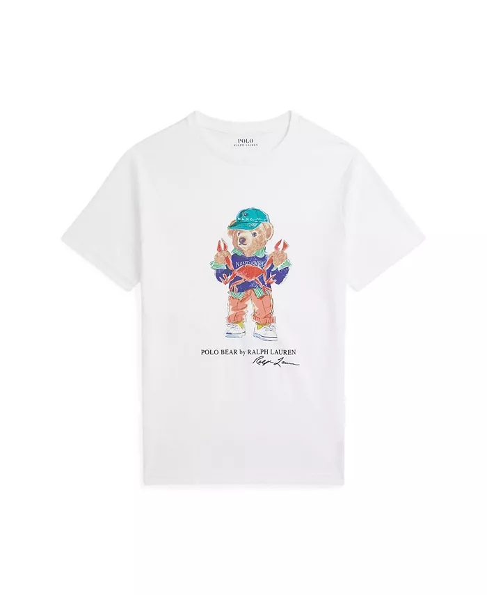 

Футболка Polo Bear для старших мальчиков Polo Ralph Lauren, белый