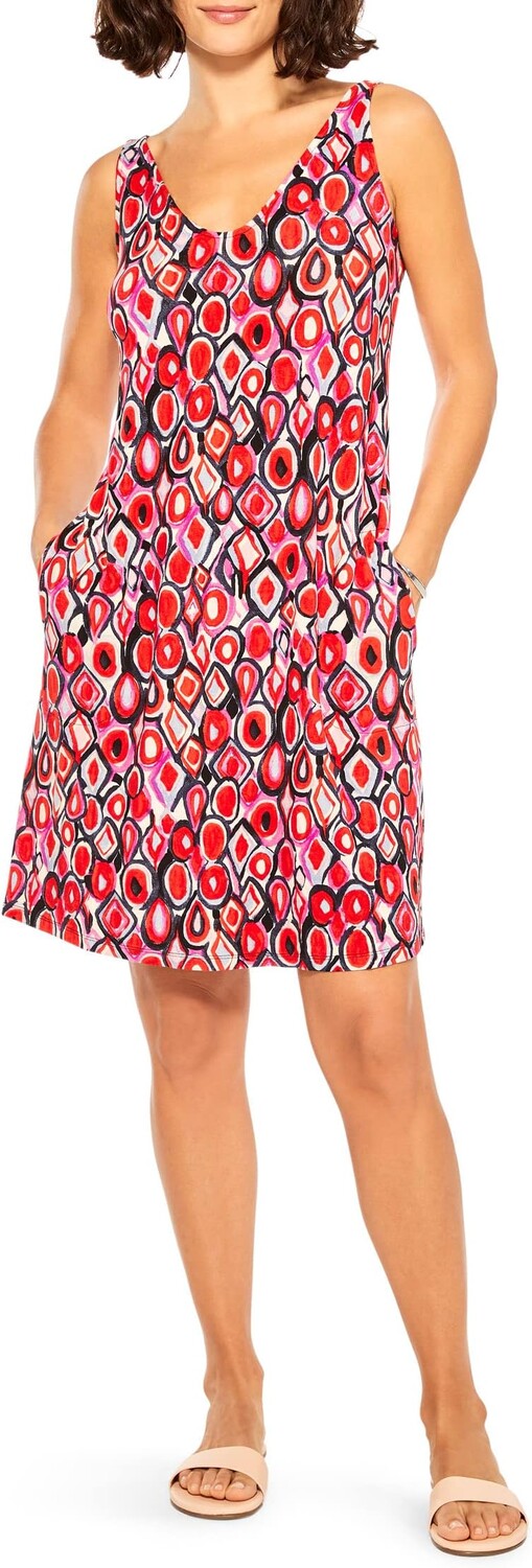 

Платье NIC+ZOE Geo Pane Dress, цвет Red Multi