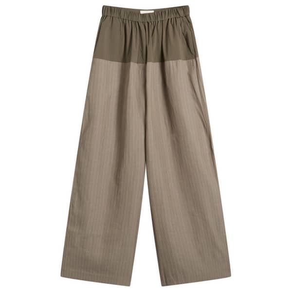 

Свободные брюки с разрезами St. Agni, хаки pinstripe