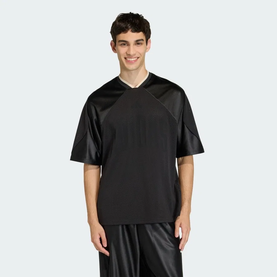 Футболка с длинным рукавом из сетки Sportswear JZ6853 Stadium Graphic Mesh Tee adidas, Черно-белый