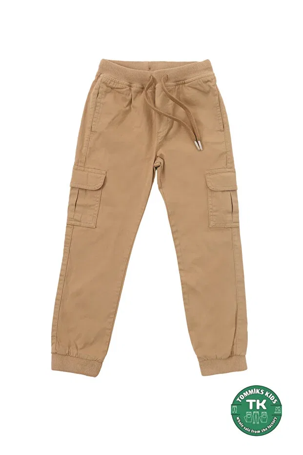 Детские брюки-карго для девочек хлопковые Tommiks Kids, Beige
