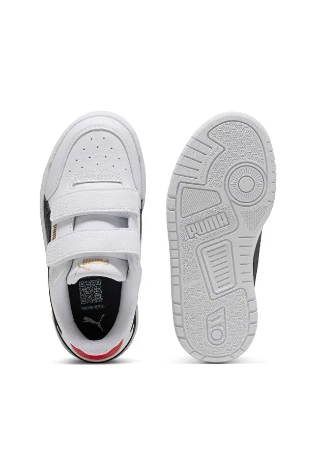 Детские кеды для девочек с принтом Puma, White — фото 3