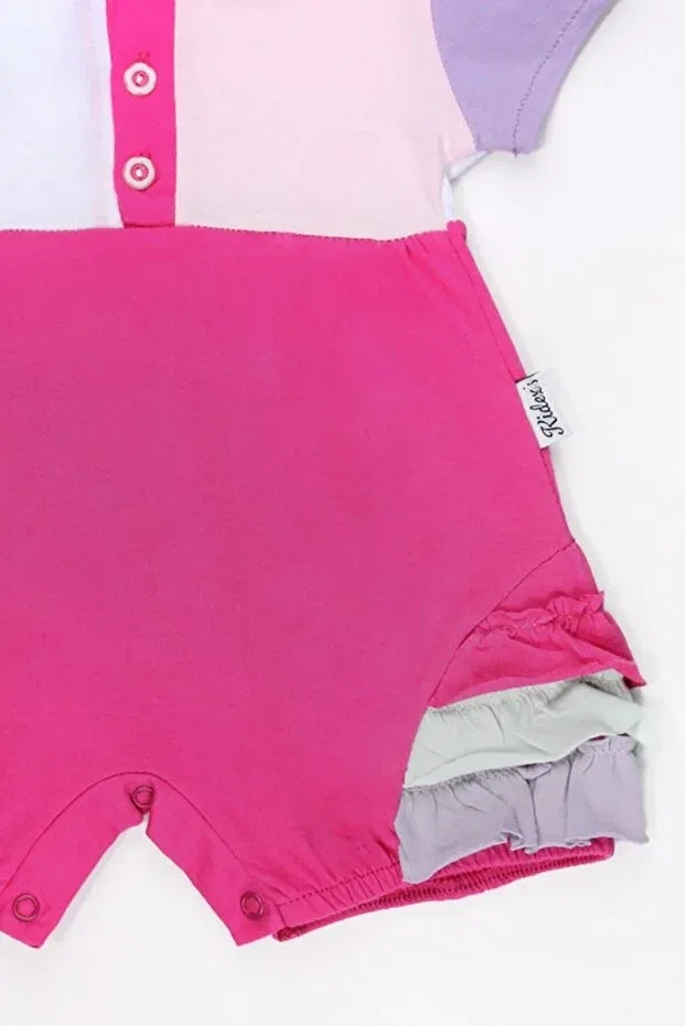 Детское боди-комбинезон для девочек хлопковый Chicsy Baby, Pink — фото 3