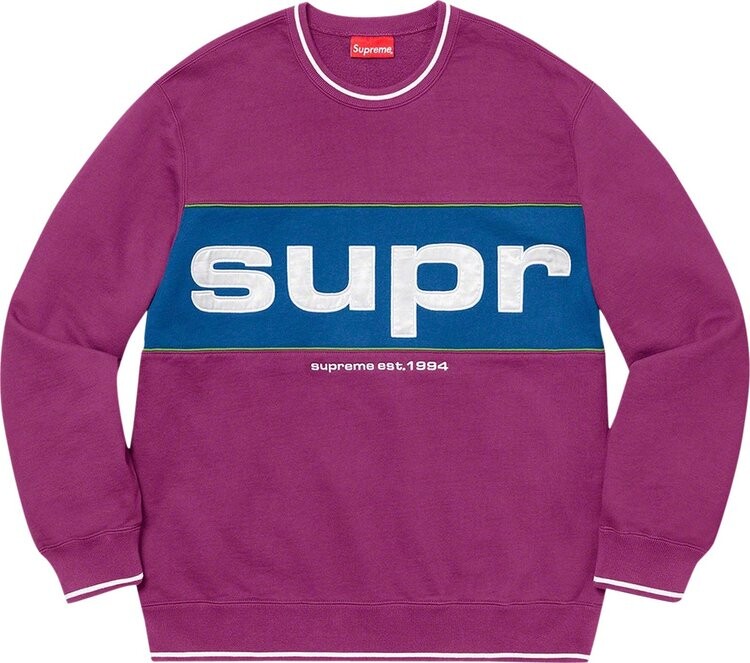 

Толстовка Supreme Piping Crewneck 'Magenta', фиолетовый