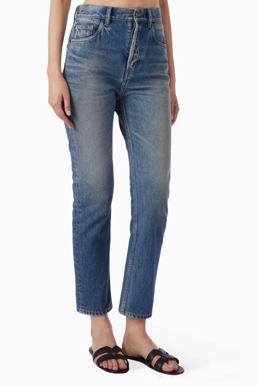 Джинсы кроп 90s Crop Jeans SAINT LAURENT