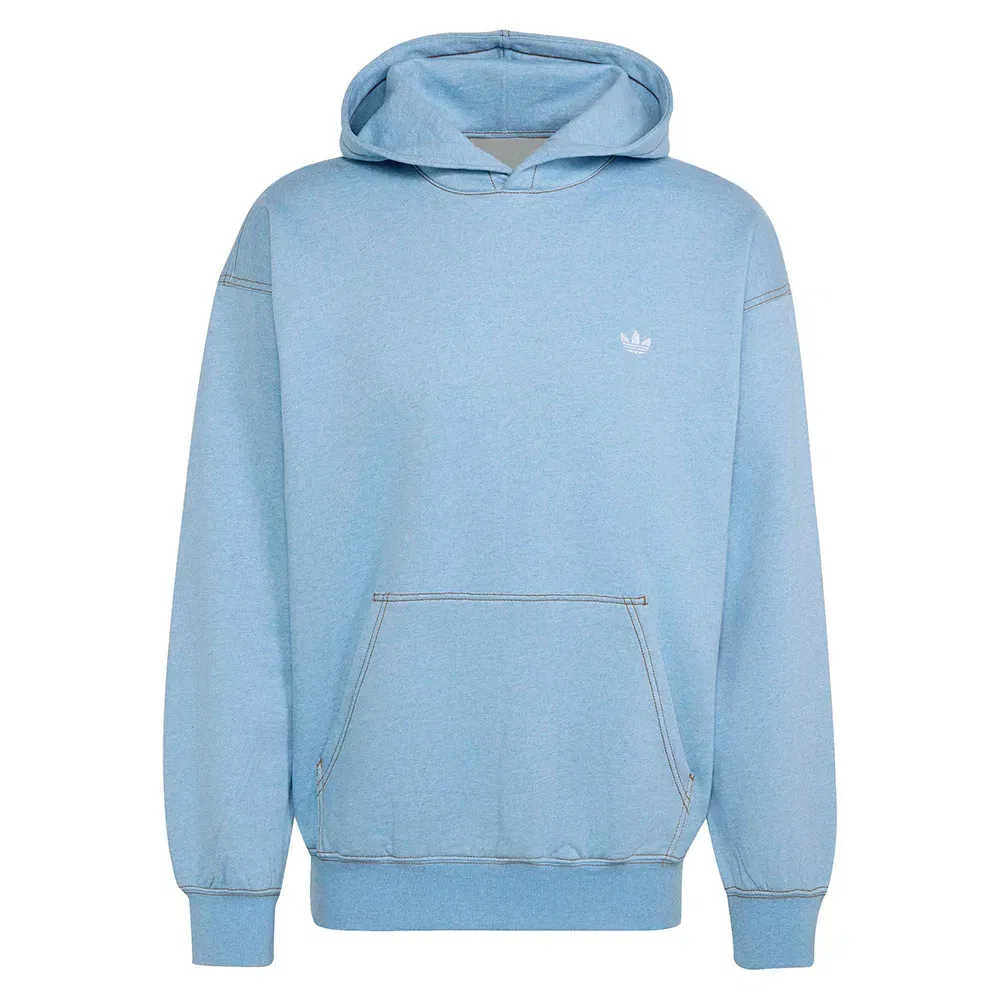 Мужской худи свободного кроя с капюшоном Trefoil Essentials Melange Loose Adidas Originals, Blue — фото 3