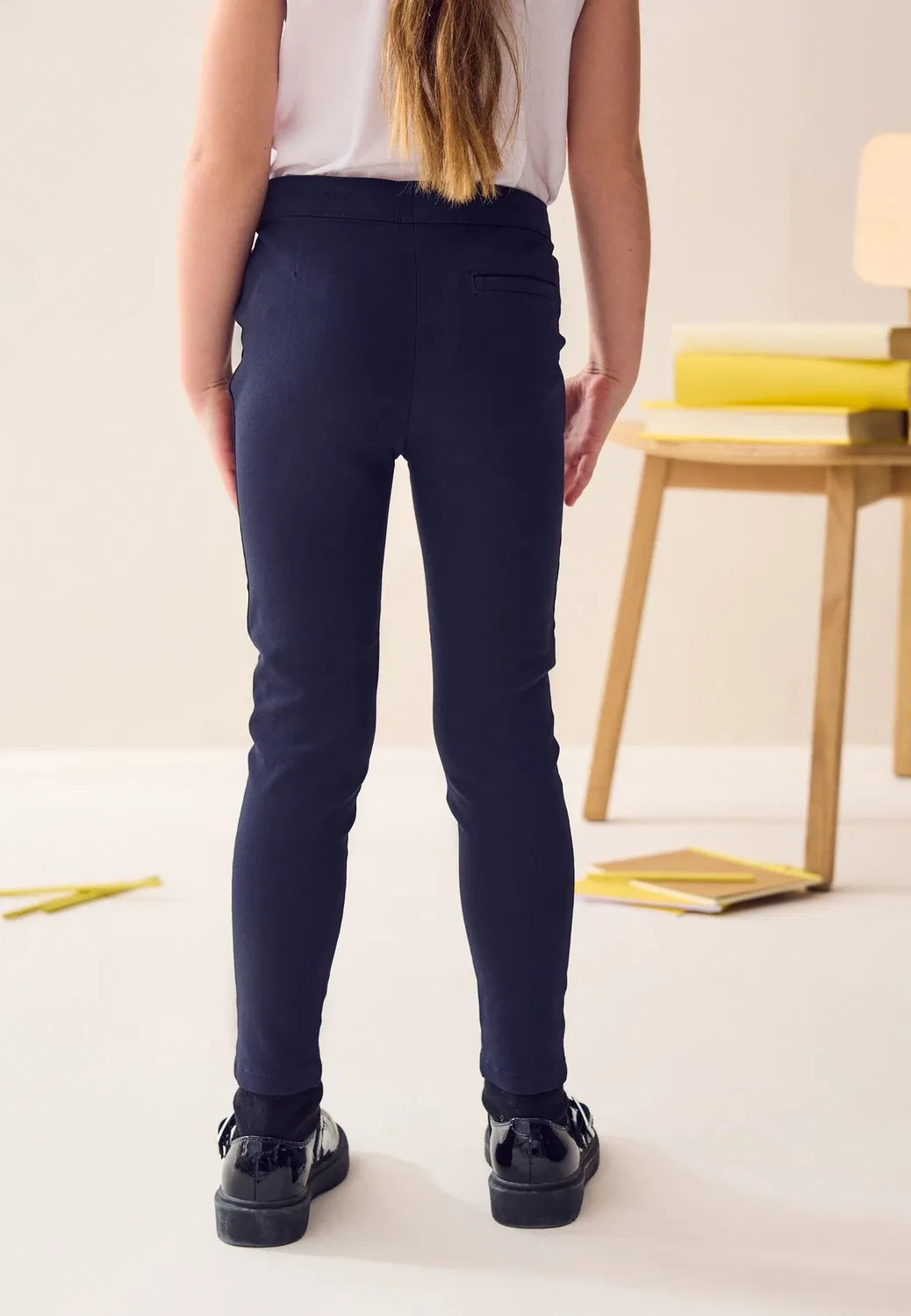 Узкие брюки-чинос Next, Navy Blue — фото 3