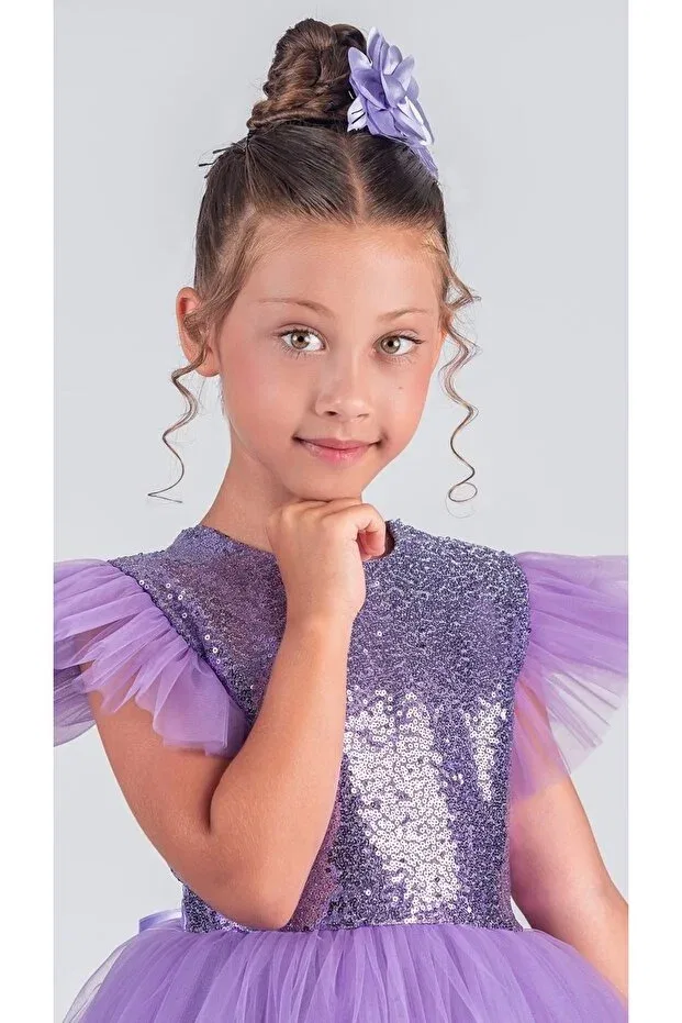 Детское платье для девочек из фатина Mnk Baby&Kids, Lila — фото 4