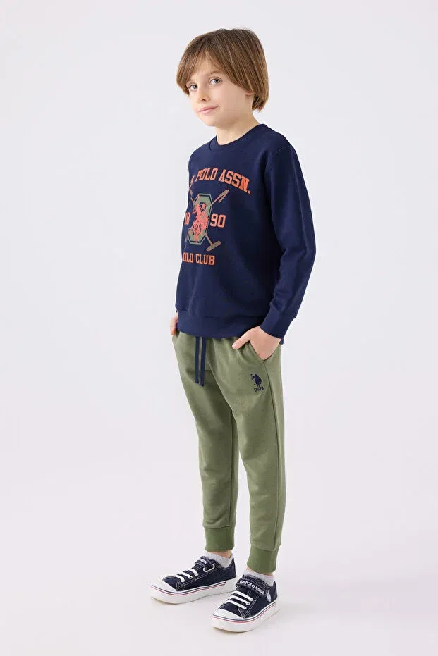 Детский спортивный комплект для мальчиков с принтом U.S. Polo Assn., Navy Blue