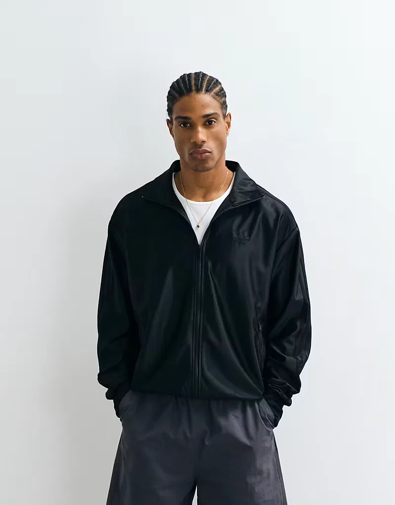 Куртка спортивная Firebird металлик Adidas Originals, черный