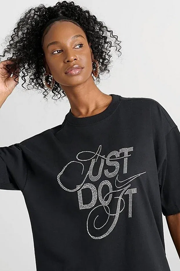 Женская футболка оверсайз с принтом Dance Oversize SS Tee Nike, Черный — фото 3