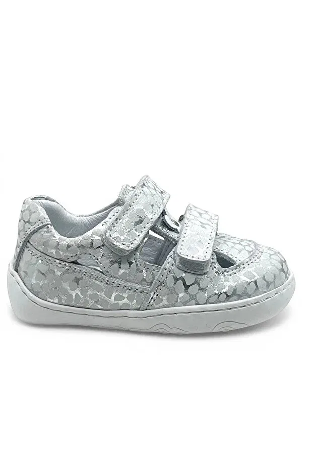 Детские кеды для девочек с ортопедической стелькой Happy Walk, Silver — фото 2