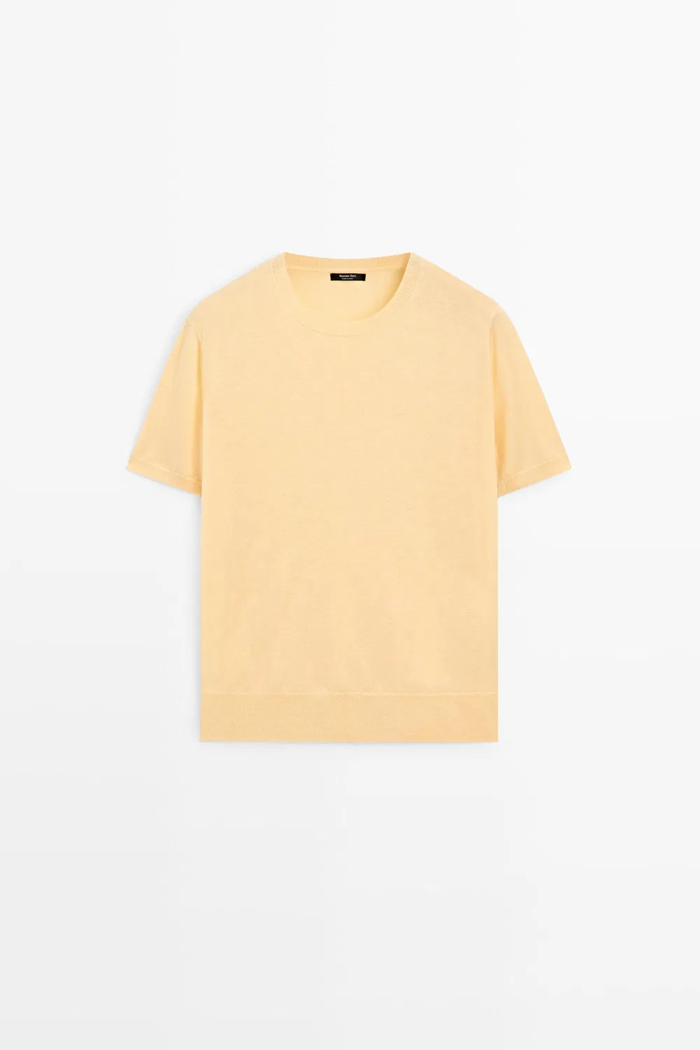 Свитер Massimo Dutti, с короткими рукавами, желтый — фото 2
