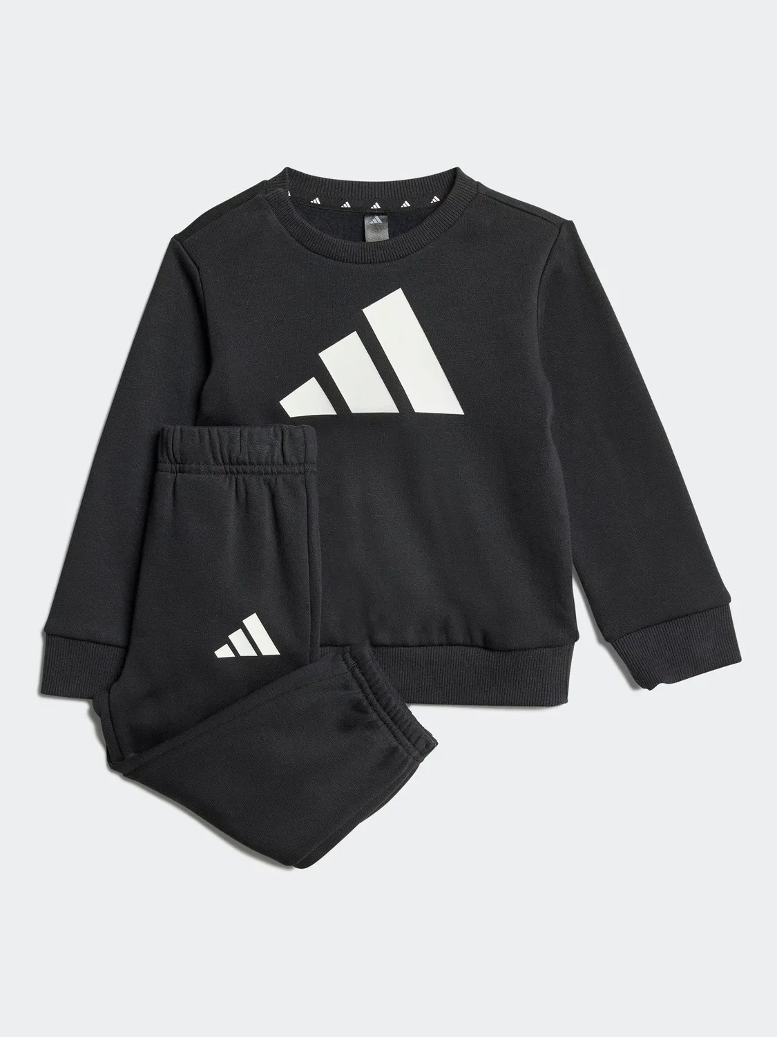 Спортивный костюм из футера adidas, черный