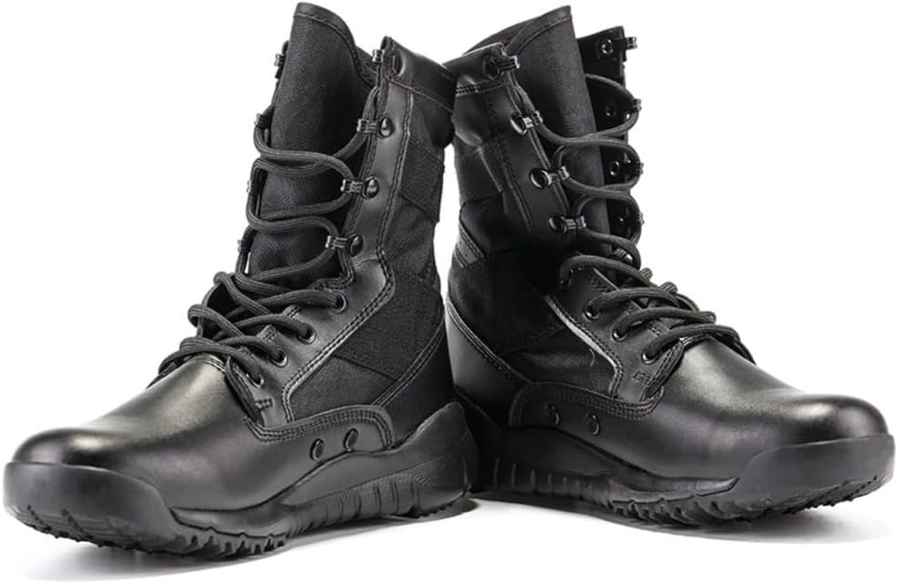 

Джунгли ботинки с шнуровкой, пустынные военные кожаные боевые ботинки для мужчин и женщин, легкие, дышащие, нескользящие, водонепроницаемые, для походов, модная обувь для путешествий и отдыха на природе Lokolucx, черный