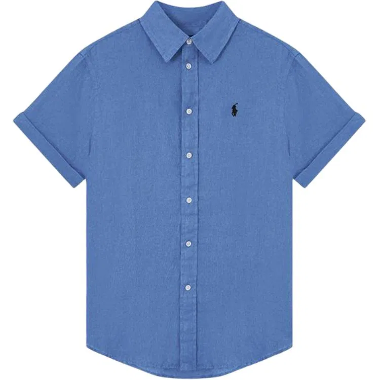 Женская рубашка с воротником Polo Ralph Lauren, Blue