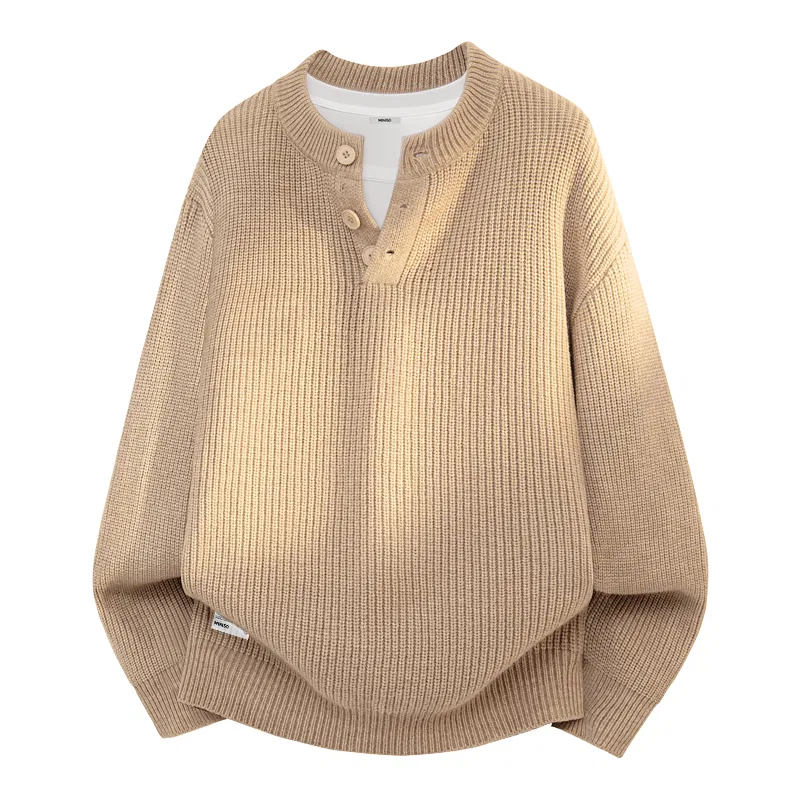 Детский свитер Oversize с отложным воротником MINISO, Apricot