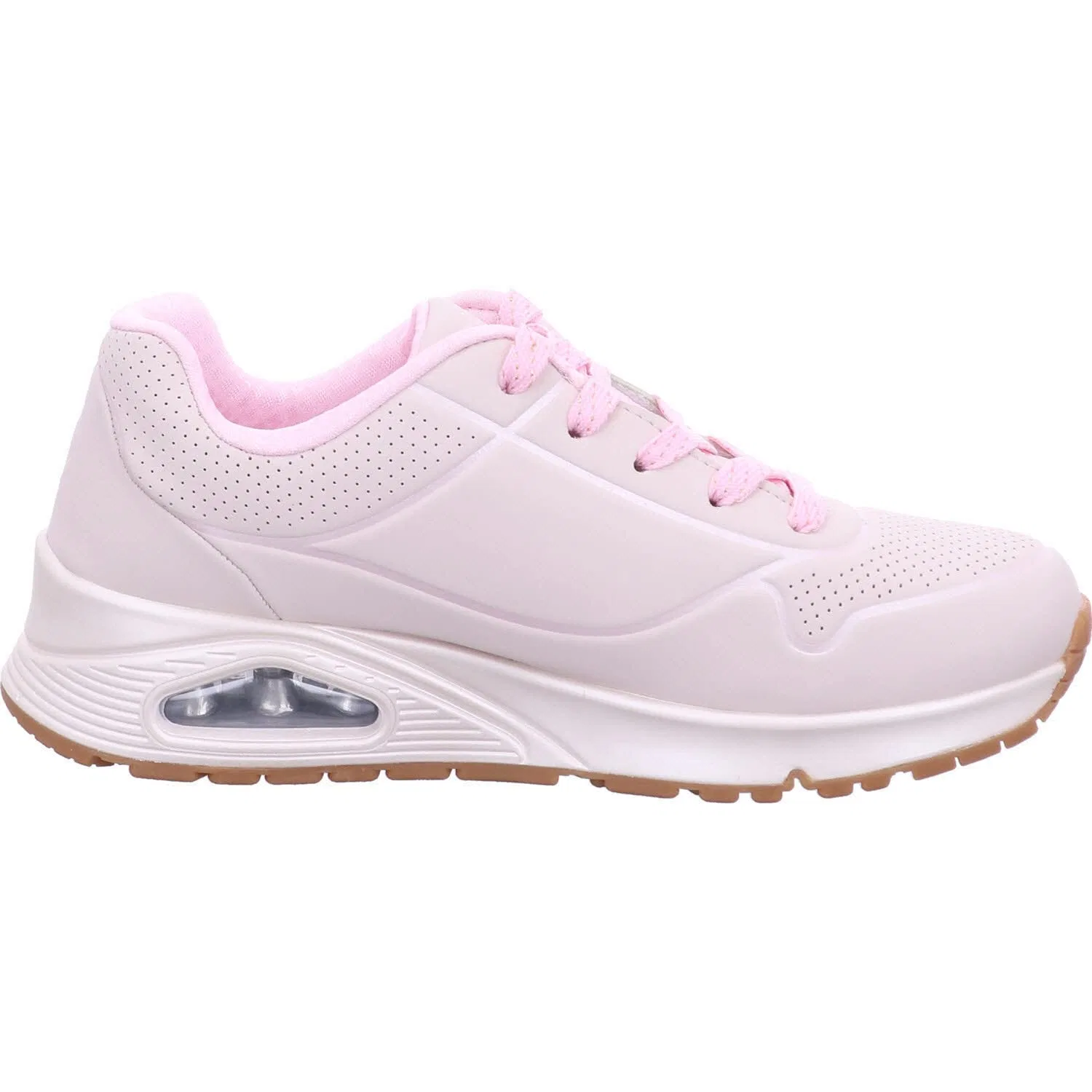 Детские кроссовки для девочек с принтом Laces Skechers, Pink — фото 4