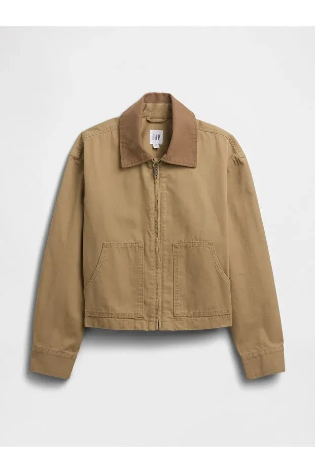 Женская куртка с длинным рукавом Gap, Light Brown-001 — фото 2
