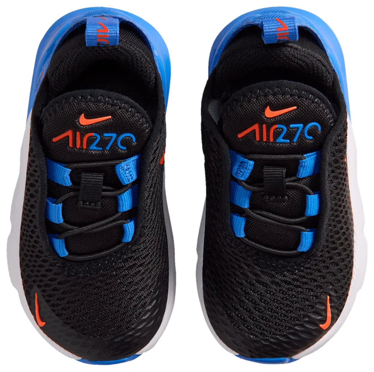 Кроссовки для мальчиков Air Max 270 Nike, цвет Black/Turf Orange/Blue Crystal — фото 4