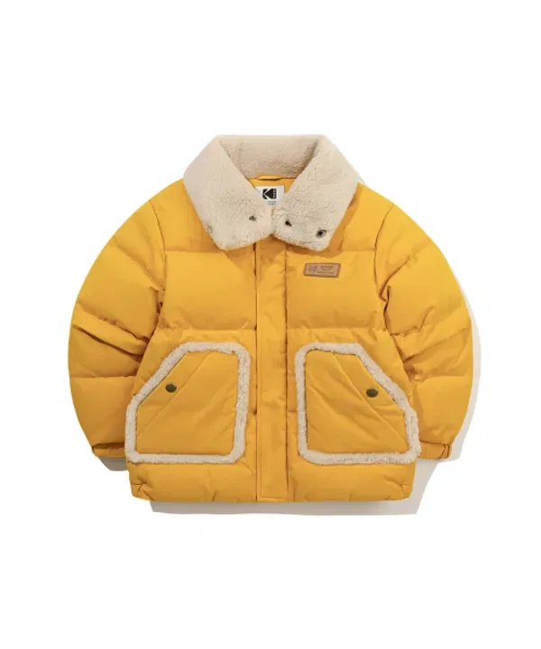 Пуховик классический Brauni Kids, Kodak Kids, желтый