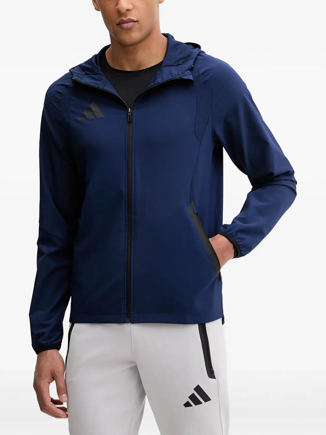Ветровка Tiro Travel синяя Adidas, синий