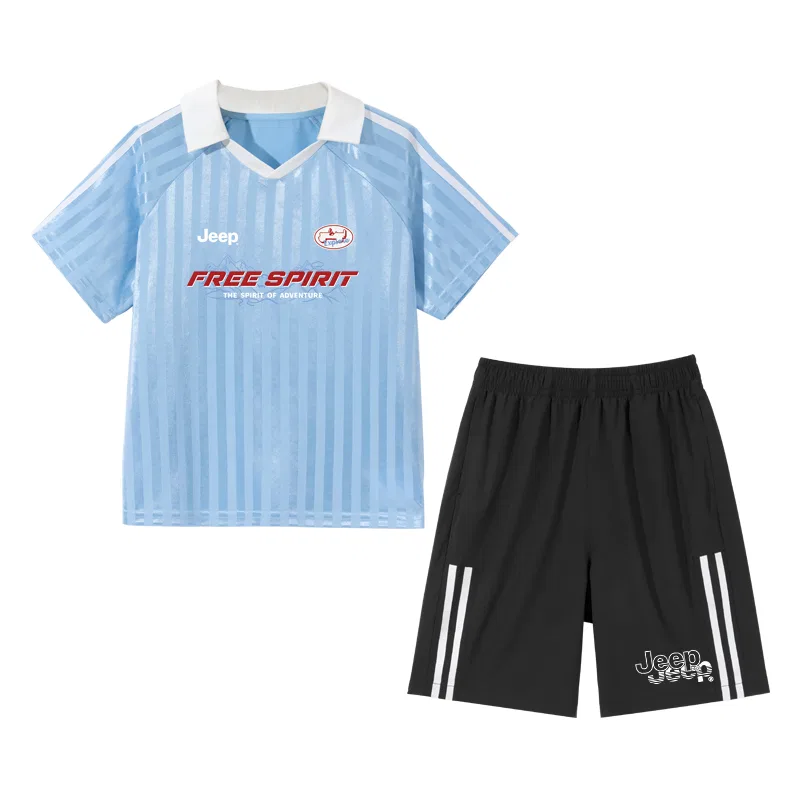 Детский спортивный костюм с отложным воротником, модель Red/E Free Spirit-Black/E Hollow White Left Lower K, Jeep, Red/E Free Spirit-Black/E Hollow White Left Lower K — фото 3