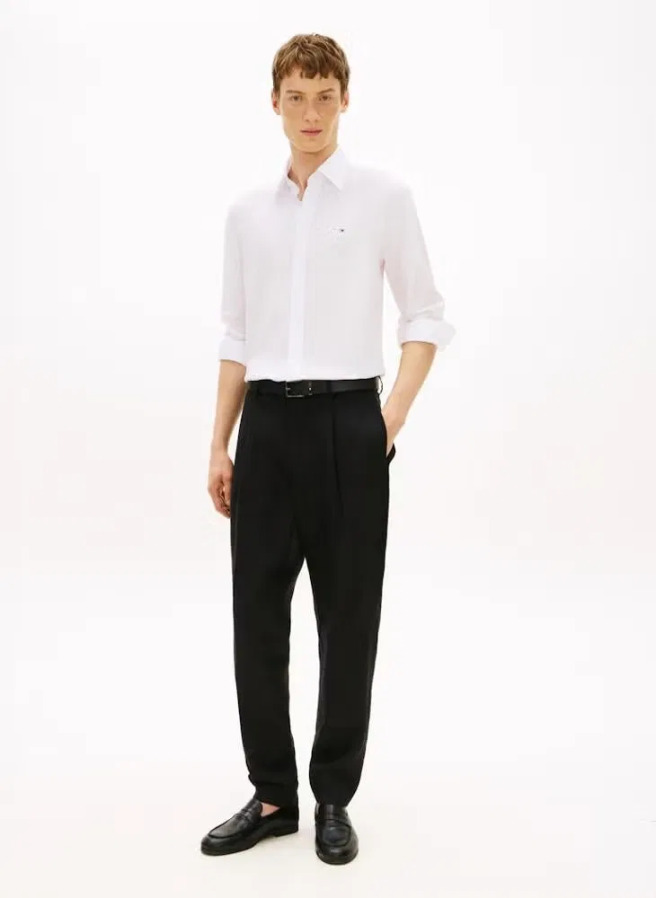 Рубашка классическая с длинным рукавом Oxford regular fit Tommy Hilfiger, белый — фото 4