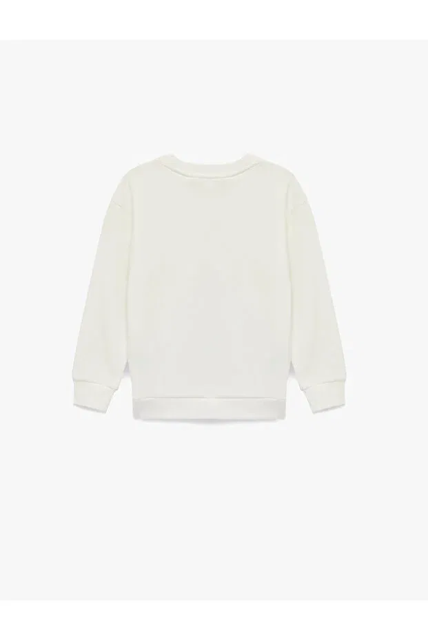 Детские свитшот для мальчиков с принтом Harry Potter Printed Long Sleeve Crew Neck Koton, Ecru — фото 2