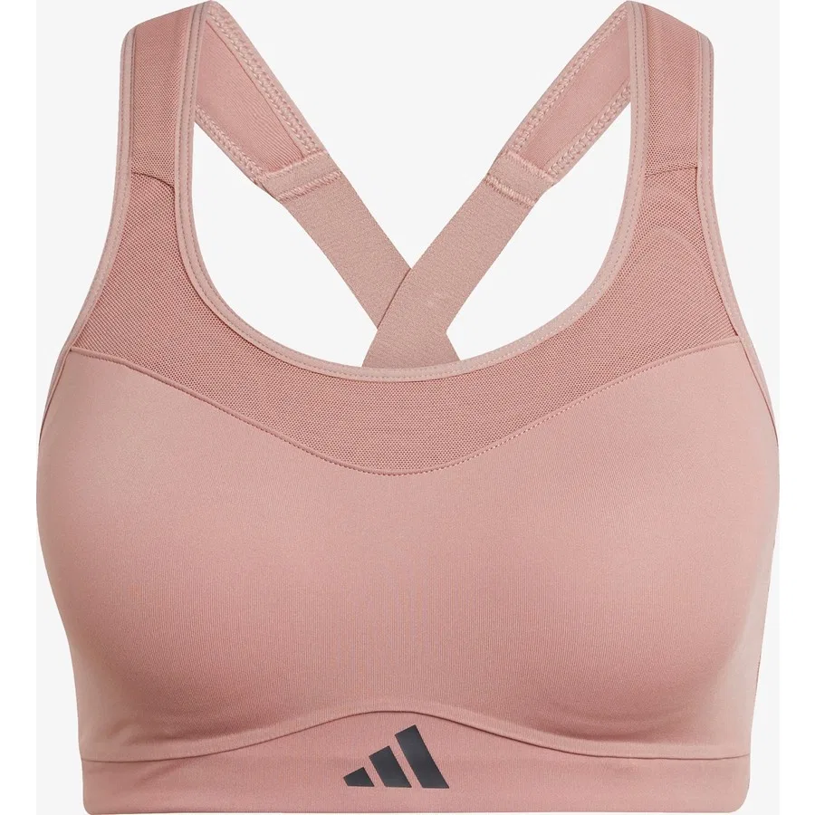 Спортивный бюстгальтер AEROREADY TLRD Impact adidas, Розовый — фото 4