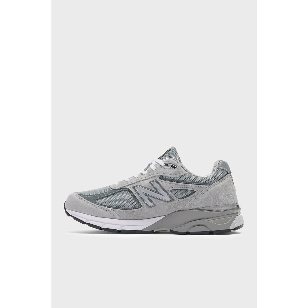 Детские кроссовки на шнуровке с замшевыми деталями и логотипом U990GR4 New Balance — фото 2
