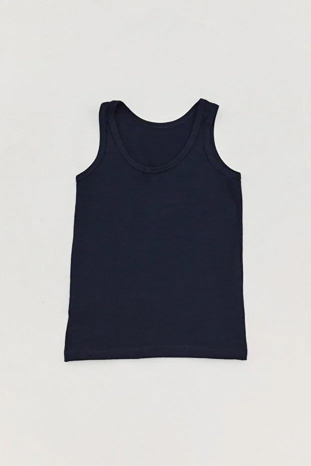 Детская майка для мальчиков с принтом 3-предметный комплект Fulla Moda, Navy Blue — фото 3