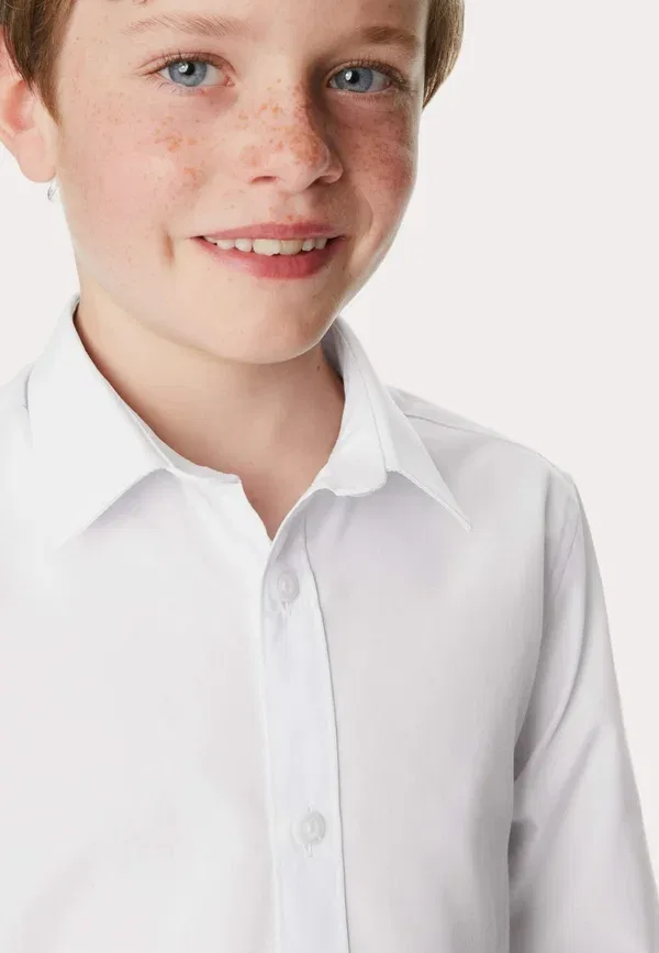 Блузка 3 шт, утюжка не требуется, easy school - button-down blouse, Marks & Spencer, white, белый — фото 4