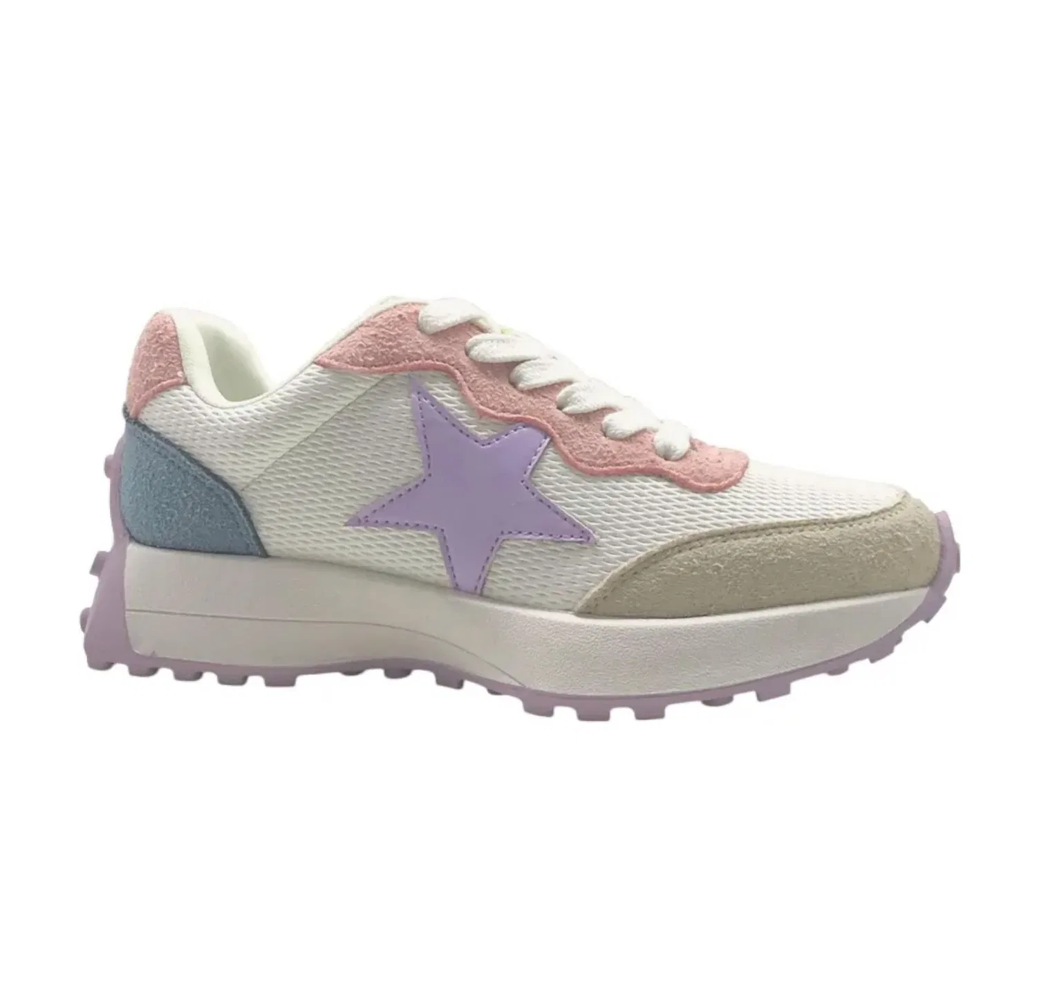 Детские кроссовки для девочек с ярким дизайном Cayli Mia Shoes, Pink Purple Multi