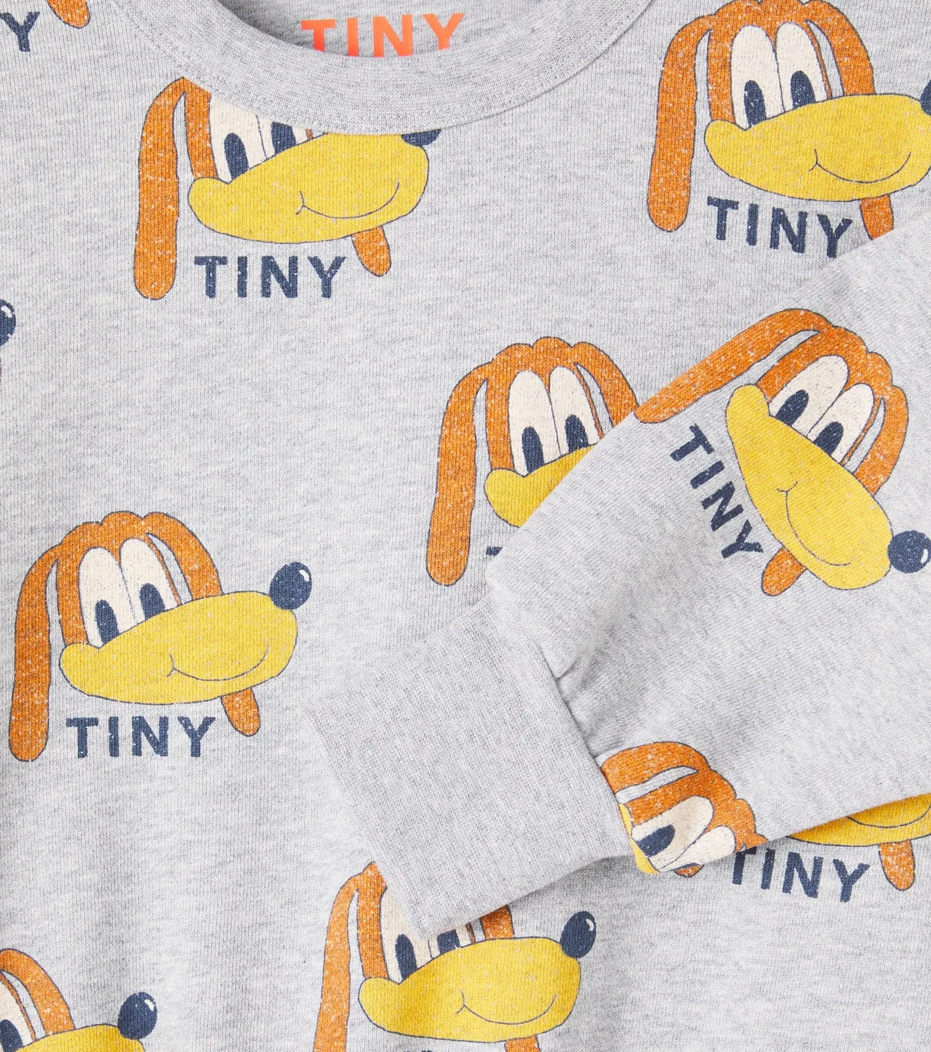 Свитшот хлопковый с принтом Tinycottons, серый — фото 3