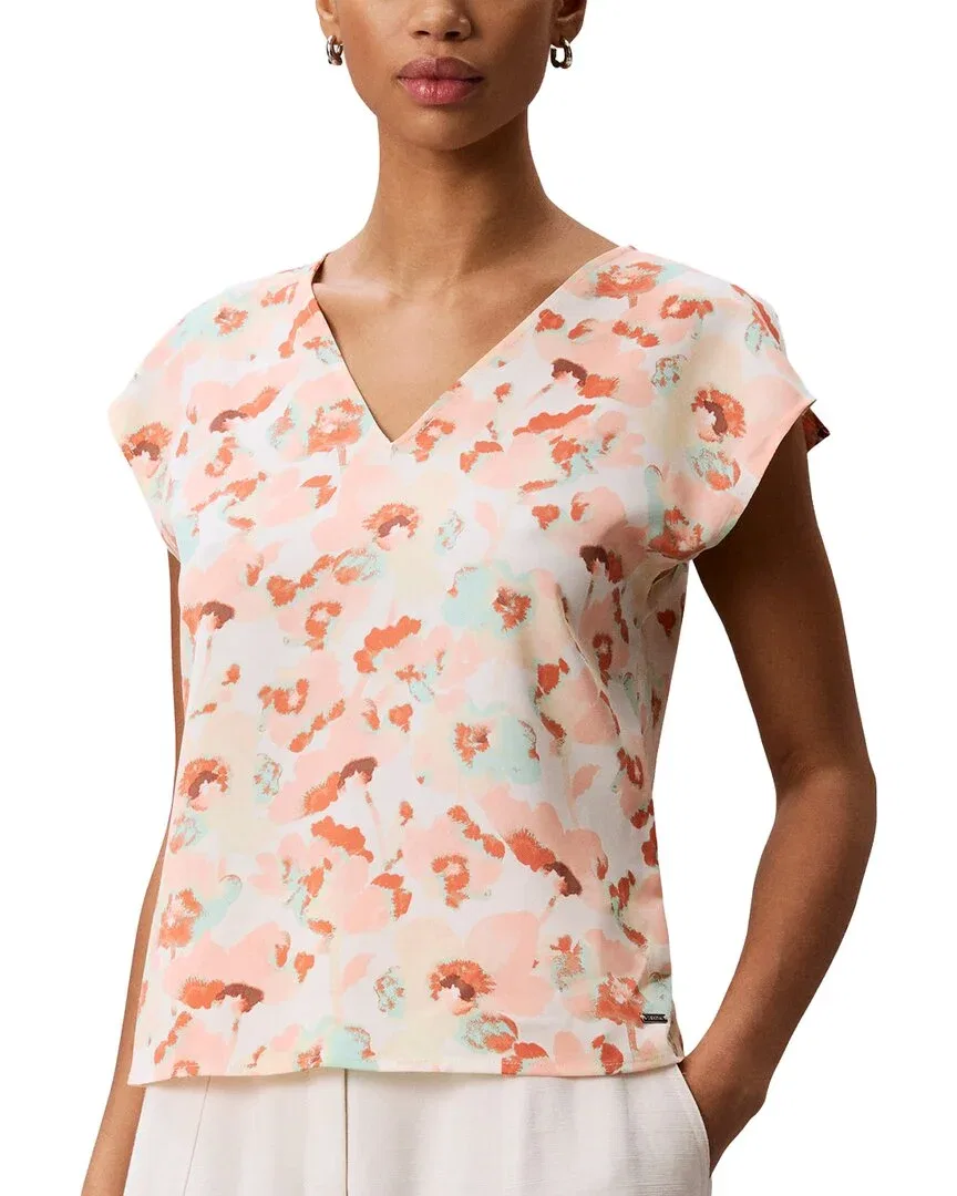 Женская блузка без рукавов с принтом Calvin Klein, White