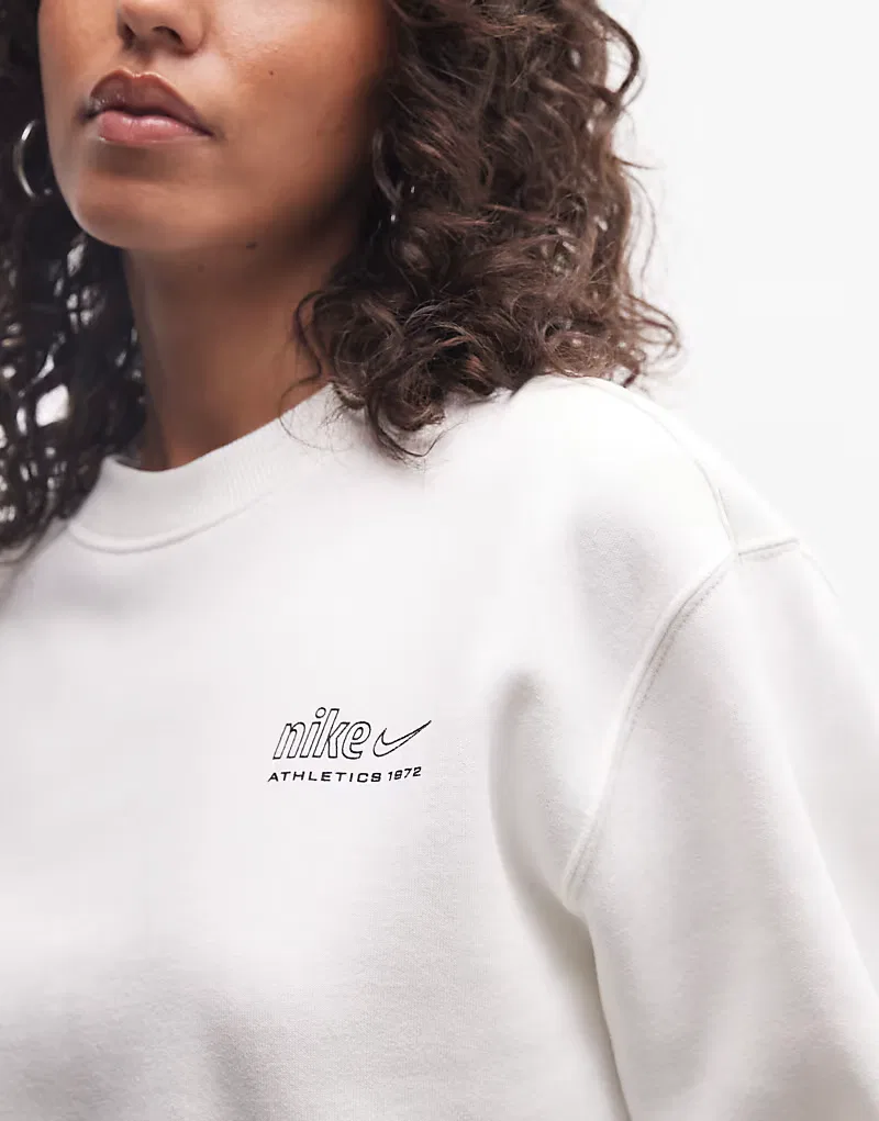 Спортивная толстовка Nike Studio Fleece средней плотности Athletic Dept, кремовый — фото 3